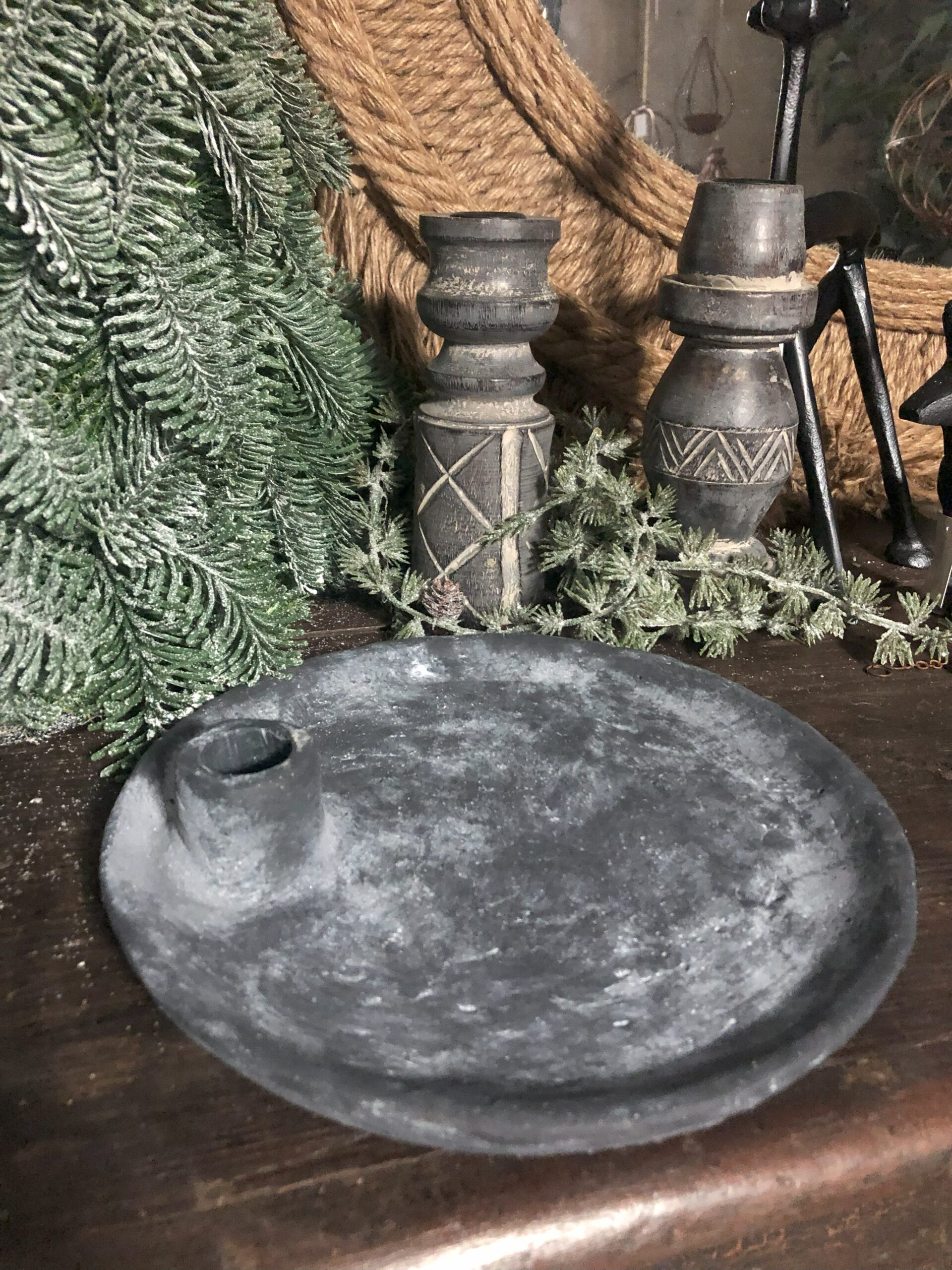 Dinnercandle holder cement XL